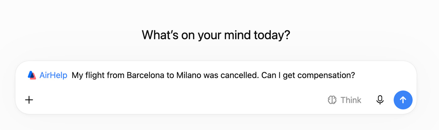 @AirHelp mentioned in a new ChatGPT message