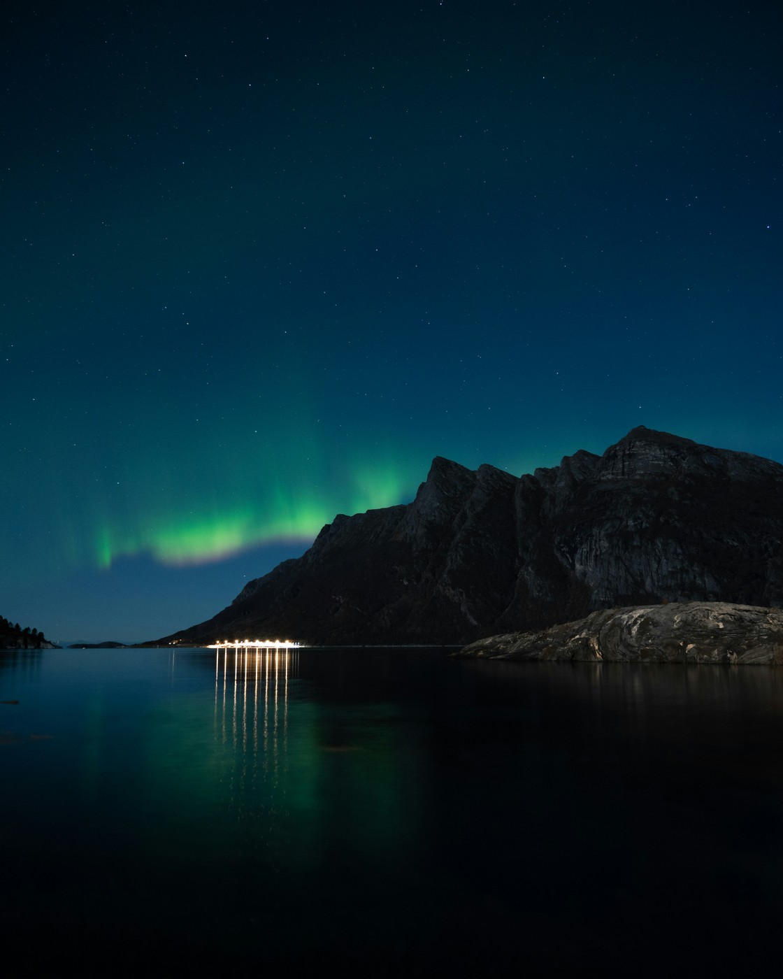 View of the Northern Lights in Norway