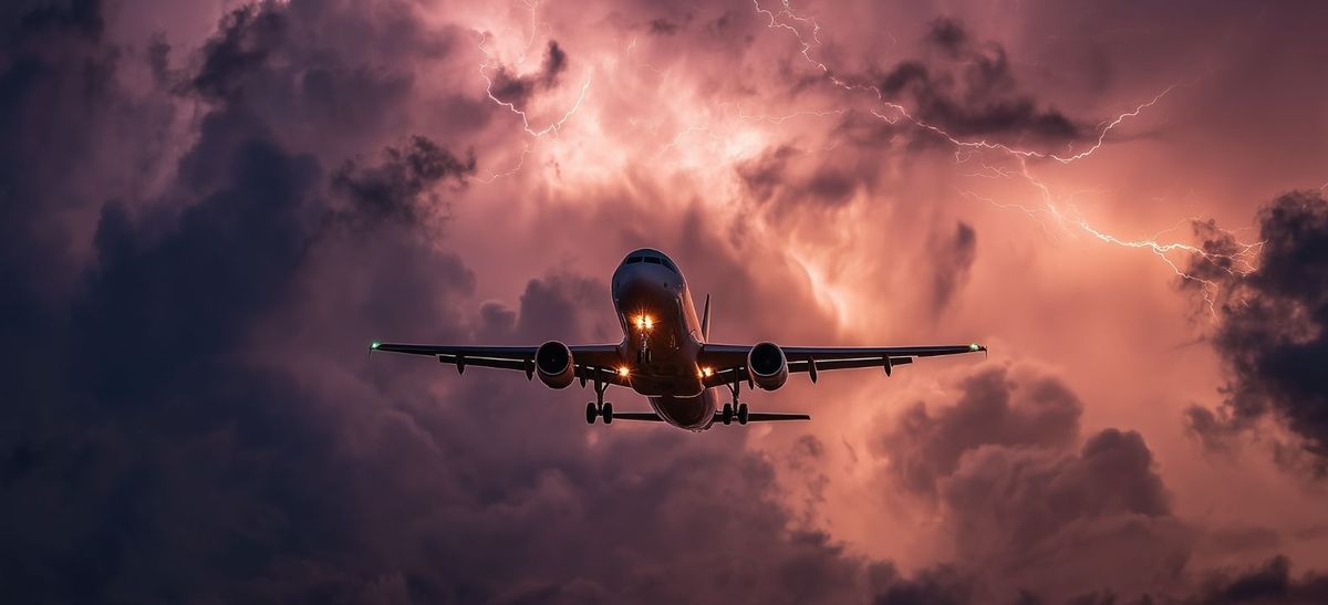 Ist Fliegen bei Gewitter gefährlich?