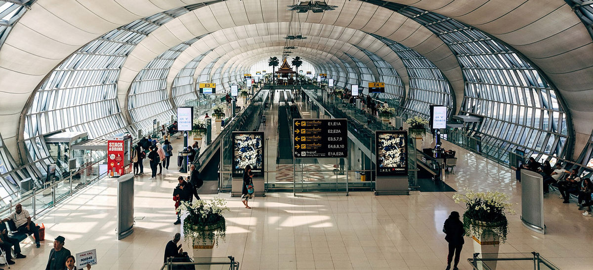 View of a crowded airport