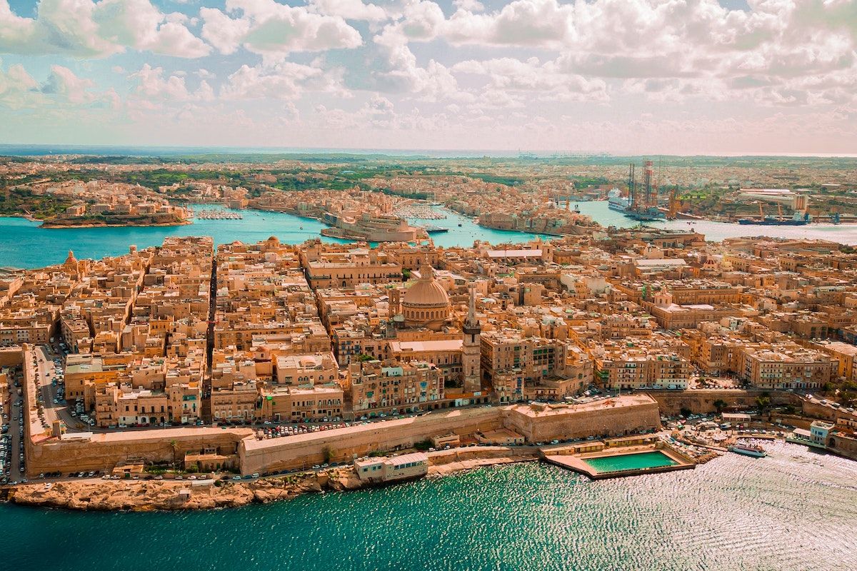 Aerial view of Maletta, Malta