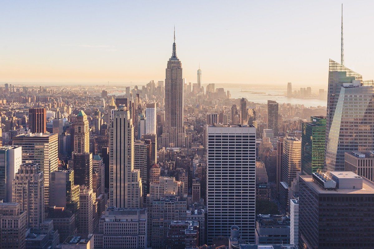 New York skyline at dawn