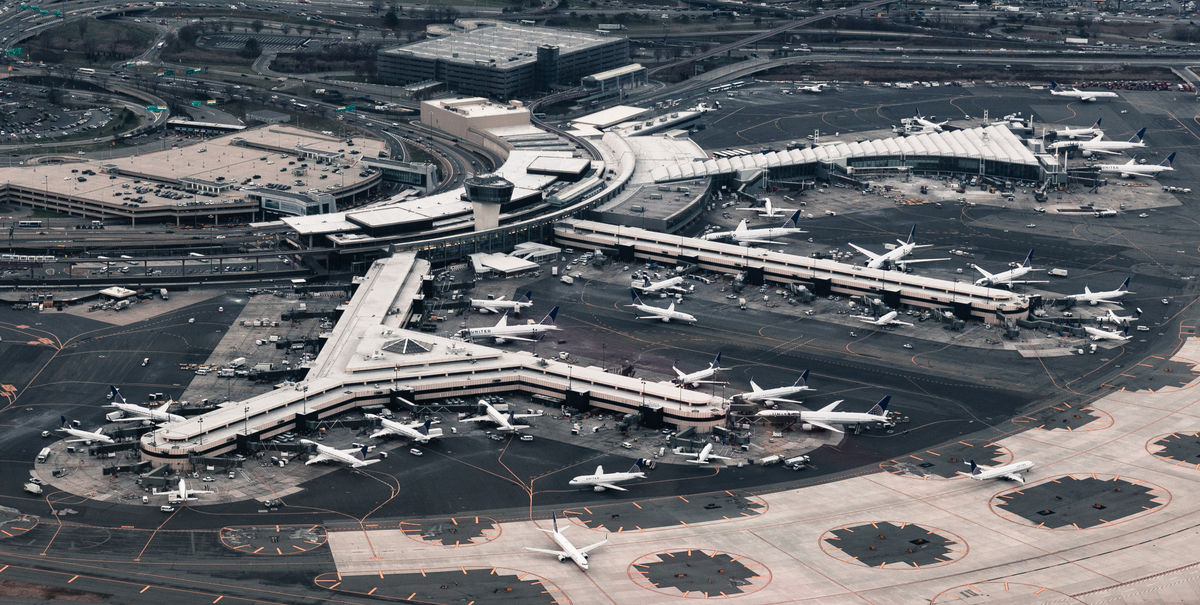Passengers checking in at the aiport terminal