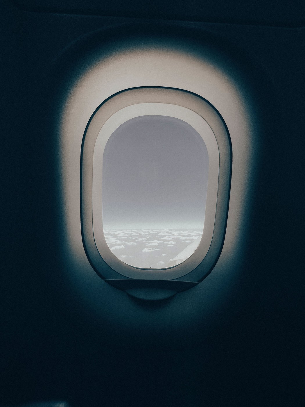 Open window shade inside an airplane