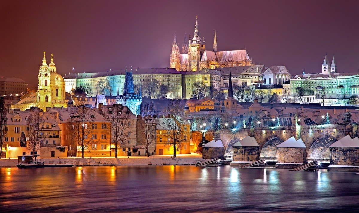 Prague at night