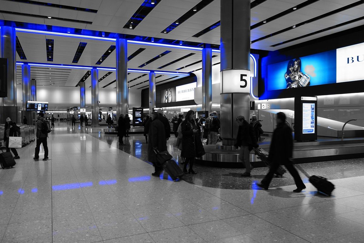 Reclamación de equipaje en aeropuerto