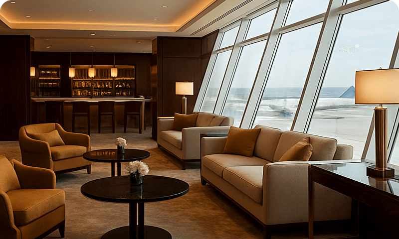 Access over 1,300 airport lounges during disruptions