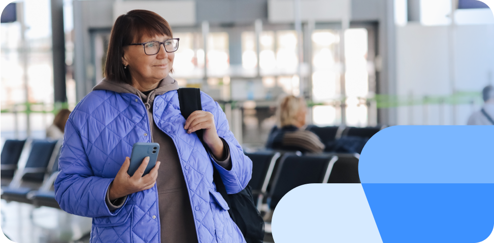 Passagierin wartet am Flughafen London Heathrow (LHR)