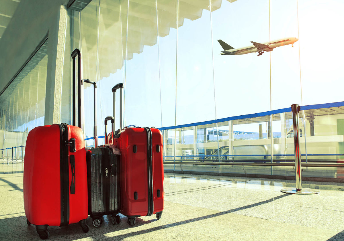 Delayed luggage from a Frontier Airlines flight
