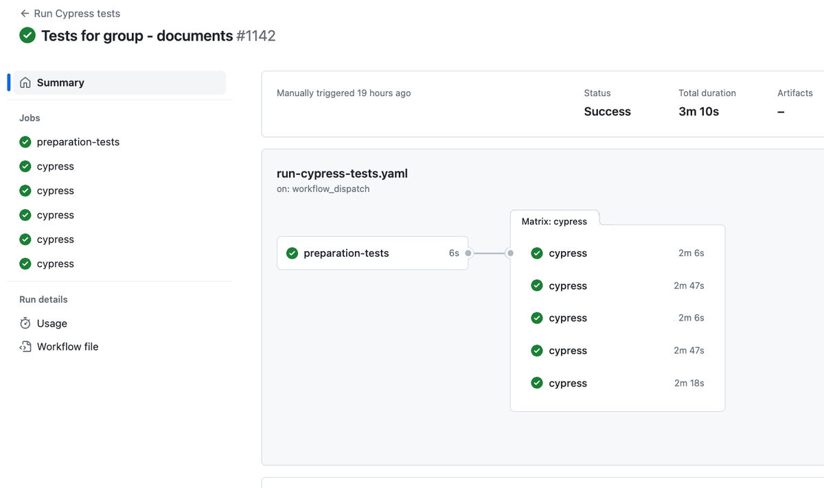 Run Cypress tests on GitHub Actions - cypress parallel